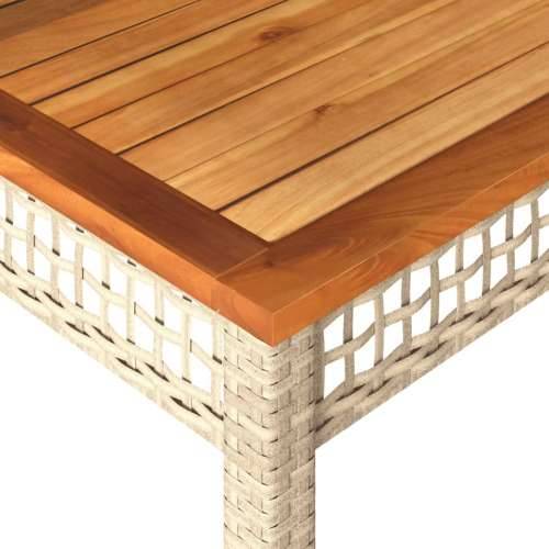 Vrtni stol bež 80 x 80 x 75 cm od poliratana i drva bagrema - Bež i smeđa 80 x 80 x 75 cm 1 Cijena