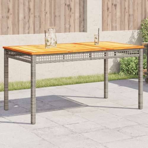 Vrtni stol sivi 140 x 80 x 75 cm od poliratana i drva bagrema - Siva i smeđa 140 x 80 x 75 cm 1 Cijena