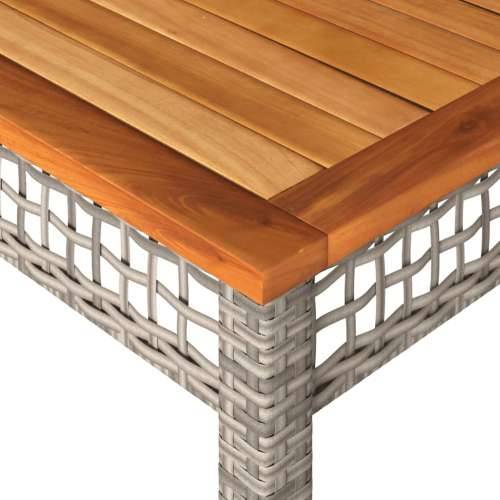 Vrtni stol sivi 140 x 80 x 75 cm od poliratana i drva bagrema - Siva i smeđa 140 x 80 x 75 cm 1 Cijena