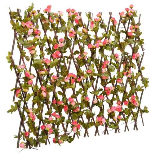  Proširiva rešetka od umjetnog bršljana roza 180 x 60 cm Cijena