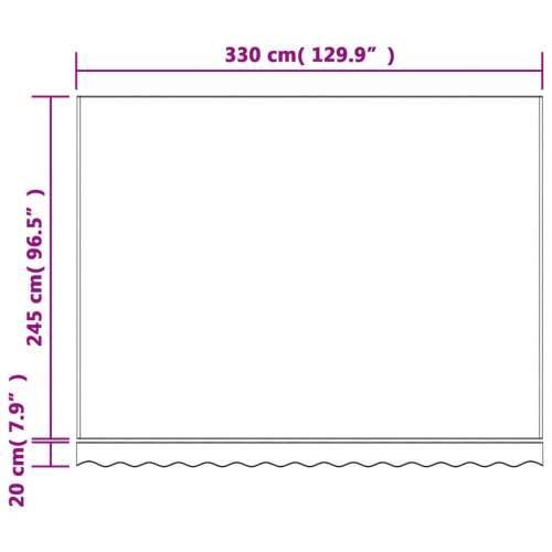 Zamjenska tkanina za tendu crveno-bijela prugasta 3,5 x 2,5 m Cijena