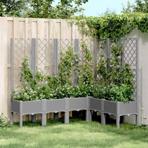 Vrtna sadilica s rešetkom svjetlosiva 160x120x142 cm PP - Svjetlosiva 160 x 120 x 142 cm 1 Cijena
