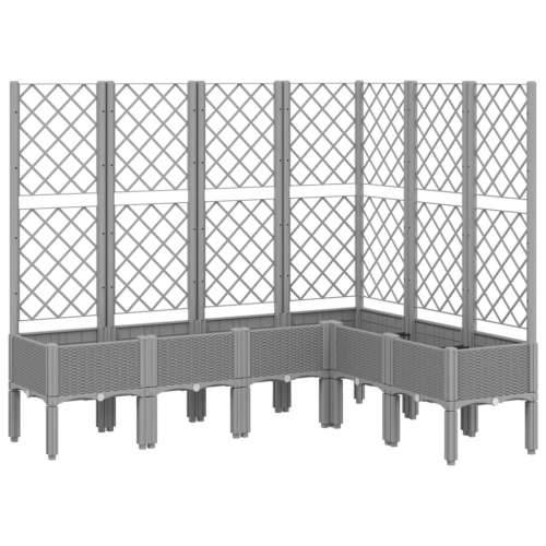 Vrtna sadilica s rešetkom svjetlosiva 160x120x142 cm PP - Svjetlosiva 160 x 120 x 142 cm 1 Cijena