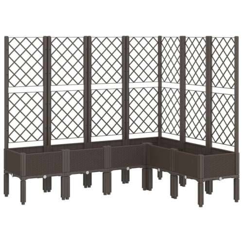 Vrtna sadilica s rešetkom smeđa 160 x 120 x 142 cm PP - Smeđa 160 x 120 x 142 cm 1 Cijena