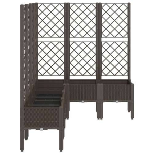 Vrtna sadilica s rešetkom smeđa 160 x 120 x 142 cm PP - Smeđa 160 x 120 x 142 cm 1 Cijena