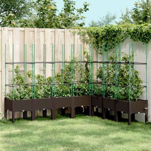 Vrtna sadilica s rešetkom smeđa 160 x 160 x 142,5 cm PP - Smeđa 200 x 160 x 142.5 cm 1 Cijena