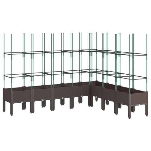 Vrtna sadilica s rešetkom smeđa 160 x 160 x 142,5 cm PP - Smeđa 200 x 160 x 142.5 cm 1 Cijena