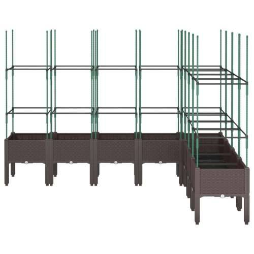 Vrtna sadilica s rešetkom smeđa 160 x 160 x 142,5 cm PP - Smeđa 200 x 160 x 142.5 cm 1 Cijena