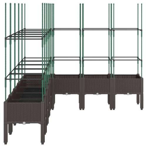 Vrtna sadilica s rešetkom smeđa 160 x 160 x 142,5 cm PP - Smeđa 200 x 160 x 142.5 cm 1 Cijena
