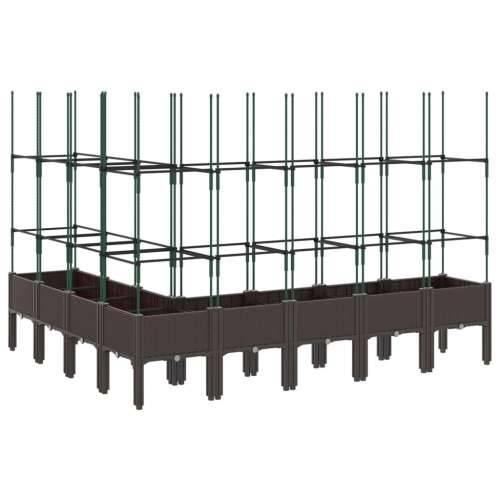 Vrtna sadilica s rešetkom smeđa 160 x 160 x 142,5 cm PP - Smeđa 200 x 160 x 142.5 cm 1 Cijena