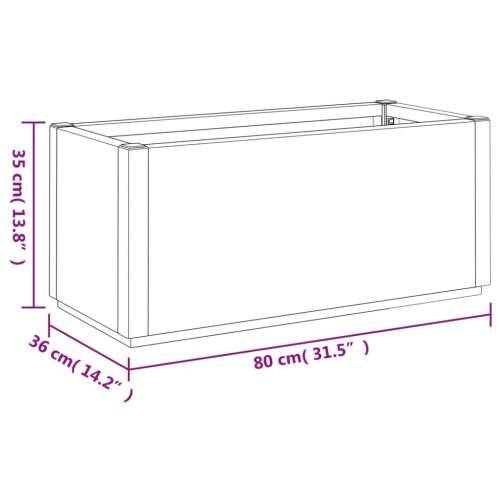Vrtna sadilica tamnosiva 80x36x35 cm PP - Tamno siva 1 Cijena