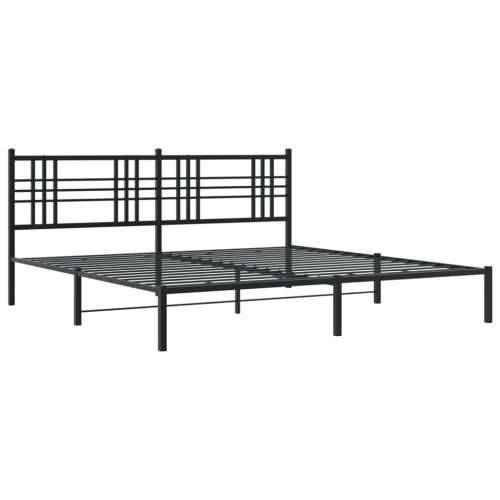 Metalni okvir za krevet s uzglavljem crni 193x203 cm - Crna 193 x 203 cm s uzglavljem Cijena