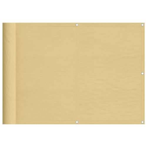 Balkonski zaslon boja pijeska 75x500 cm 100 % poliester Oxford - Pijesak 75 x 500 cm 1 Cijena
