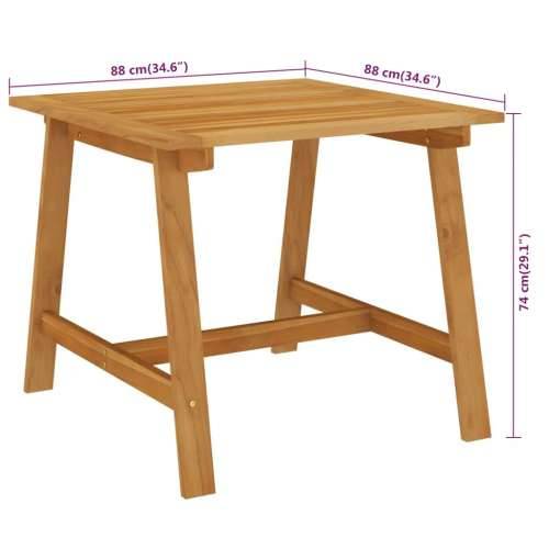 Vrtna garnitura - 3-dijelni vrtni blagovaonski set s jastucima smeđi - Smeđa Dužina stola 88 cm 2 Cijena