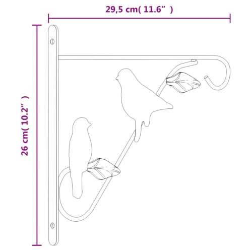 Nosači za viseće košare sa sadilicama 4 kom crni čelični - Ø 30 x 52 cm 4 Cijena