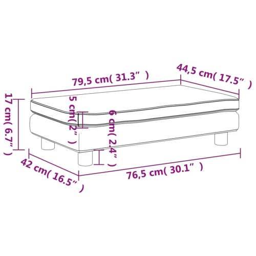 Dječja sofa s tabureom crna 100 x 50 x 30 cm od umjetne kože - Crna Cijena