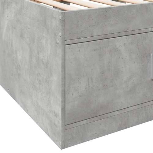 Dnevni krevet s ladicama bez madraca siva boja betona 75x190 cm - Beton siva 75 x 190 cm Cijena