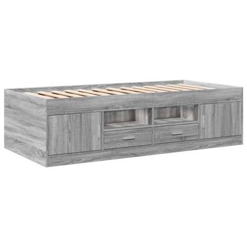 Dnevni krevet s ladicama bez madraca siva boja hrasta 75x190 cm - Sivi hrast sonoma 75 x 190 cm Cijena