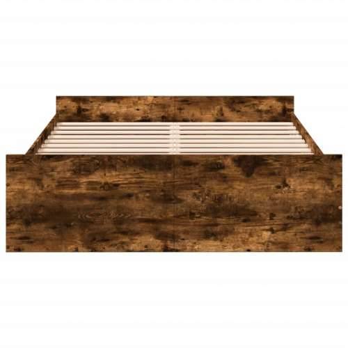 Okvir kreveta s ladicama boja hrasta 140x190 cm - Dimljeni hrast 140 x 190 cm Cijena