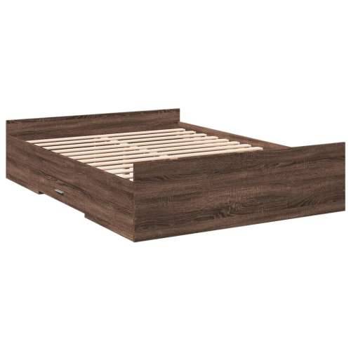 Okvir kreveta s ladicama boja smeđeg hrasta 140x190 cm - Smeđi hrast 140 x 190 cm Cijena