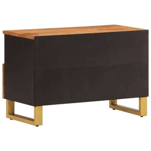 TV ormarić smeđe-crni 70 x 33,5 x 46 cm od masivnog drva manga Cijena