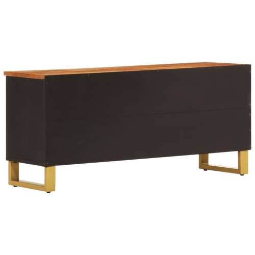 TV ormarić smeđe-crni 100 x 33,5 x 46 cm od masivnog drva manga Cijena