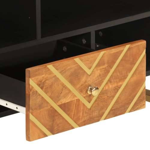 TV ormarić smeđe-crni 100 x 33,5 x 46 cm od masivnog drva manga Cijena