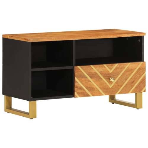 TV ormarić smeđe-crni 80 x 33,5 x 46 cm od masivnog drva manga Cijena