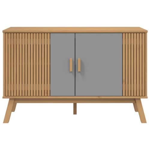 Komoda OLDEN sivo-smeđa 114 x 43 x 73,5 cm od masivne borovine - Siva i smeđa 1 Cijena