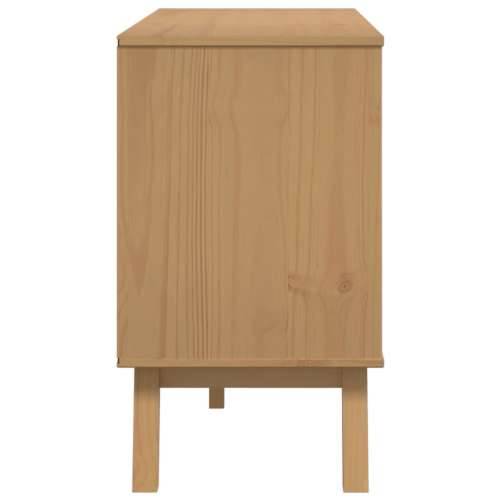 Komoda OLDEN sivo-smeđa 114 x 43 x 73,5 cm od masivne borovine - Siva i smeđa 1 Cijena