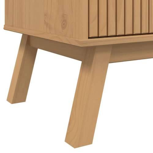 Komoda OLDEN sivo-smeđa 114 x 43 x 73,5 cm od masivne borovine - Siva i smeđa 1 Cijena