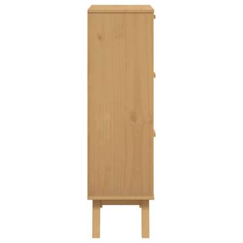 Ormarić za cipele OLDEN sivo-smeđi 55x35x120cm masivna borovina - Siva i smeđa 1 120 cm 35 cm Cijena
