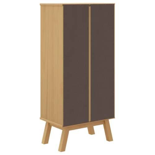 Ormarić za cipele OLDEN sivo-smeđi 55x35x120cm masivna borovina - Siva i smeđa 1 120 cm 35 cm Cijena