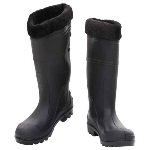 Čizme za kišu s uklonjivim čarapama crne veličina 39 PVC Cijena