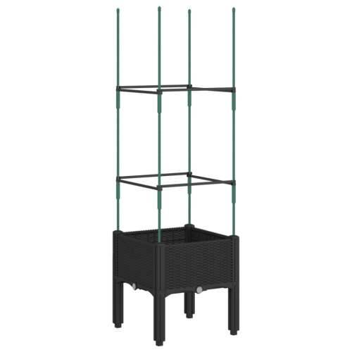 Vrtna sadilica s rešetkom crna 40 x 40 x 142,5 cm PP - Crna 40 x 40 x 142.5 cm 1 Cijena