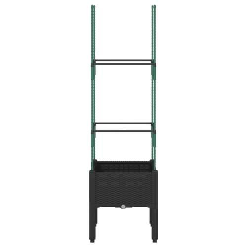 Vrtna sadilica s rešetkom crna 40 x 40 x 142,5 cm PP - Crna 40 x 40 x 142.5 cm 1 Cijena