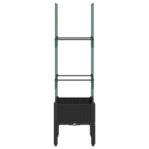 Vrtna sadilica s rešetkom crna 40 x 40 x 142,5 cm PP - Crna 40 x 40 x 142.5 cm 1 Cijena