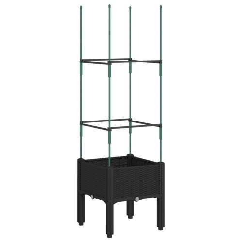 Vrtna sadilica s rešetkom crna 40 x 40 x 142,5 cm PP - Crna 40 x 40 x 142.5 cm 1 Cijena