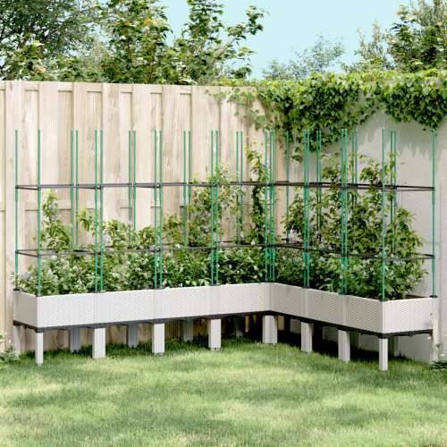 Vrtna sadilica s rešetkom bijela 200 x 160 x 142,5 cm PP - Bijela 200 x 160 x 142.5 cm 1 Cijena