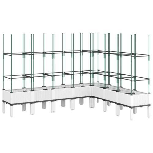 Vrtna sadilica s rešetkom bijela 200 x 160 x 142,5 cm PP - Bijela 200 x 160 x 142.5 cm 1 Cijena