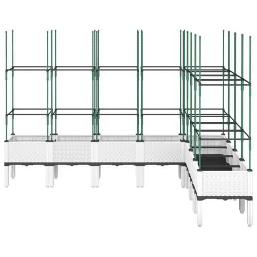 Vrtna sadilica s rešetkom bijela 200 x 160 x 142,5 cm PP - Bijela 200 x 160 x 142.5 cm 1 Cijena