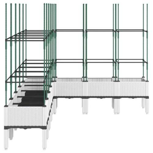 Vrtna sadilica s rešetkom bijela 200 x 160 x 142,5 cm PP - Bijela 200 x 160 x 142.5 cm 1 Cijena