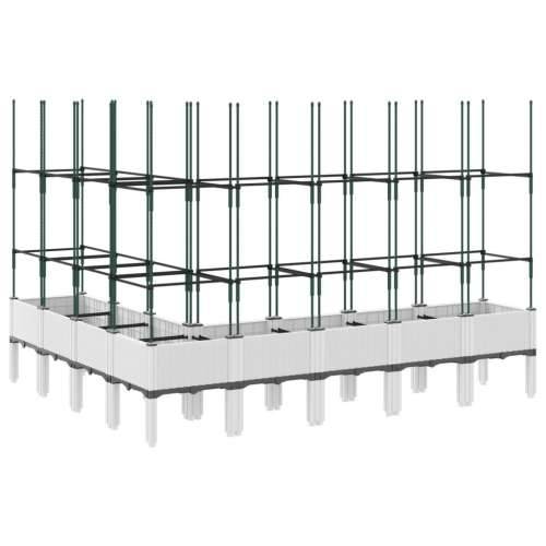 Vrtna sadilica s rešetkom bijela 200 x 160 x 142,5 cm PP - Bijela 200 x 160 x 142.5 cm 1 Cijena
