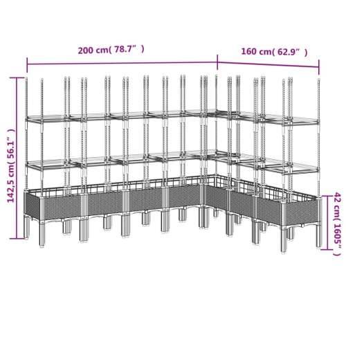 Vrtna sadilica s rešetkom bijela 200 x 160 x 142,5 cm PP - Bijela 200 x 160 x 142.5 cm 1 Cijena