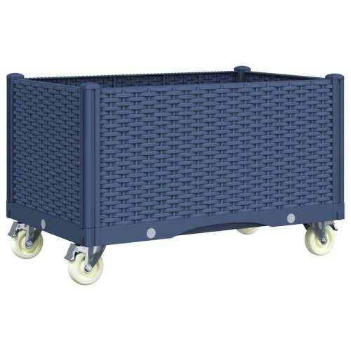 Vrtna sadilica s kotačima plava siva 80x50x54 cm PP - Plavo-siva 80 x 50 x 54 cm 1 Cijena