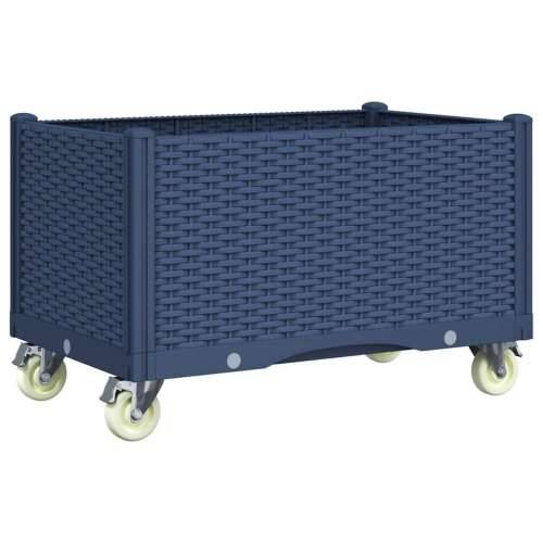 Vrtna sadilica s kotačima plava siva 80x50x54 cm PP - Plavo-siva 80 x 50 x 54 cm 1 Cijena