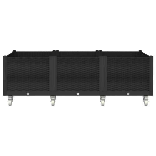 Vrtna sadilica s kotačima crna 150 x 80 x 54 cm PP - Crna 150 x 80 x 54 cm 1 Cijena