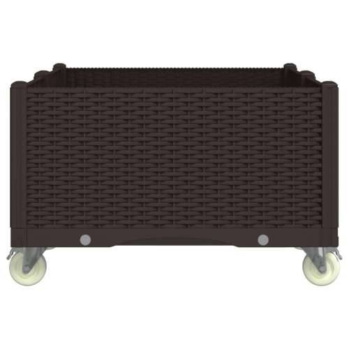 Vrtna sadilica s kotačima siva 100 x 80 x 54 cm PP - Smeđa 100 x 80 x 54 cm 1 Cijena