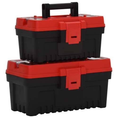 2-dijelni set kutija za alat crno-crveni od polipropilena Cijena