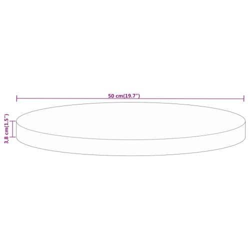 Stolna ploča Ø 50 x 3,8 cm okrugla od masivnog drva manga - Drvo manga (prirodno) 50 cm 1 38 mm Cijena